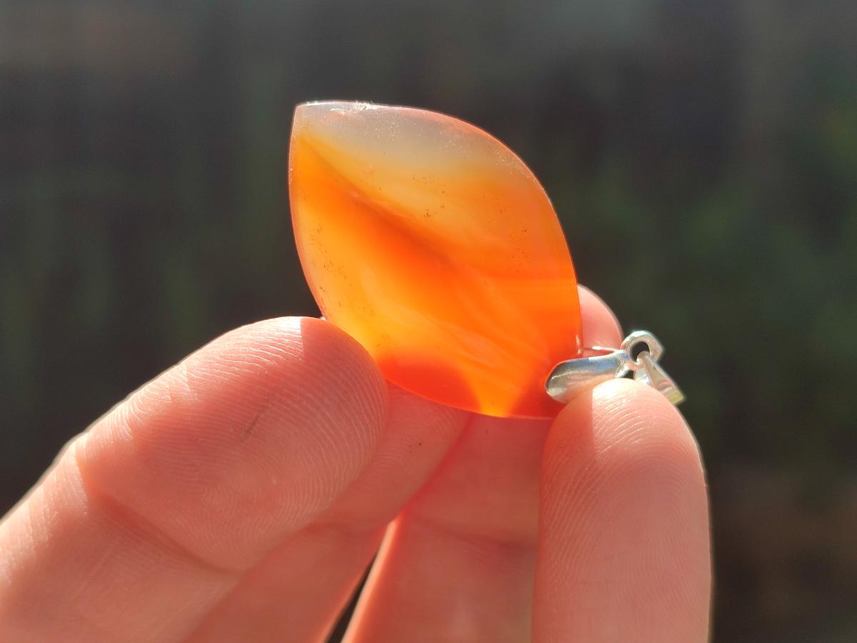 Hand Made Carnelian Agate Gemstone Pendants x 12 From Madagascar