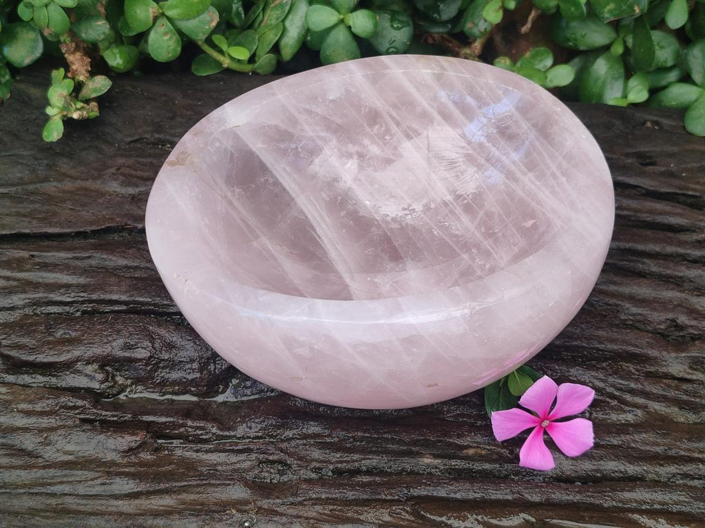 Polished Large Gemmy Rose Quartz Bowl x 1 From Madagascar