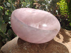 Polished Large Gemmy Rose Quartz Bowl x 1 From Madagascar