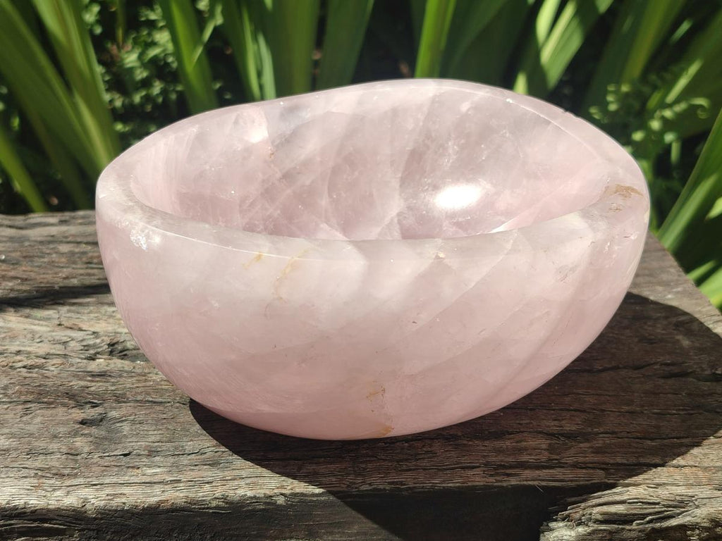 Polished Large Gemmy Rose Quartz Bowl x 1 From Madagascar