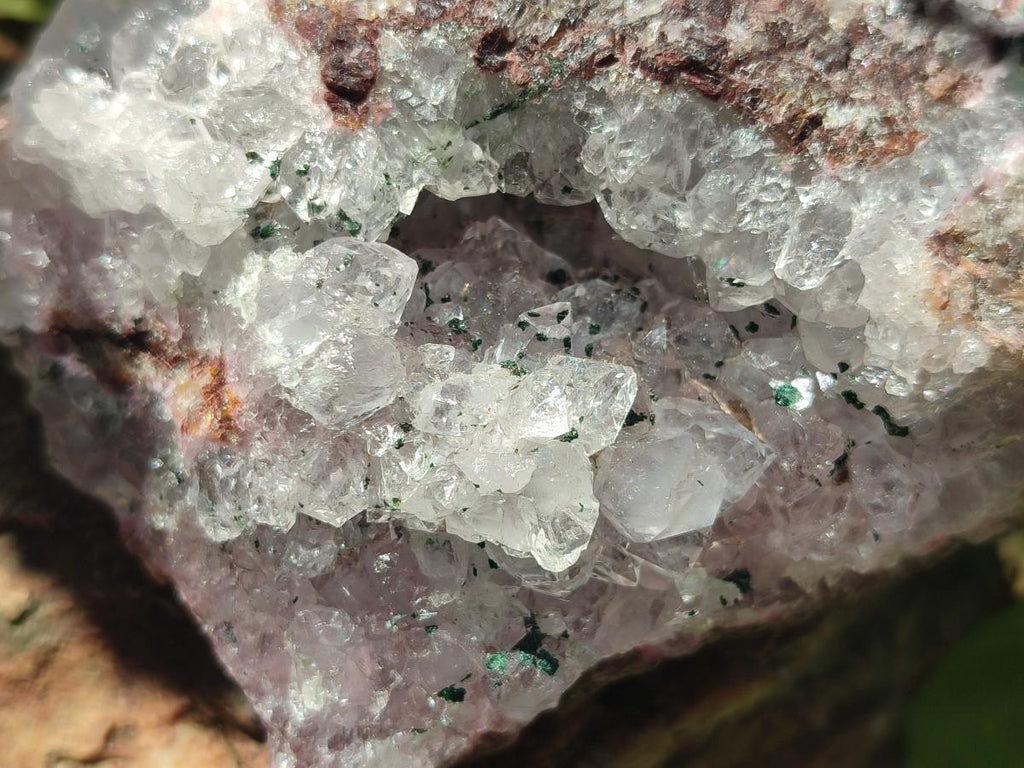 Natural Salrose Cobaltion Dolomite Specimens with Malachite x 4 From Kakanda, Congo