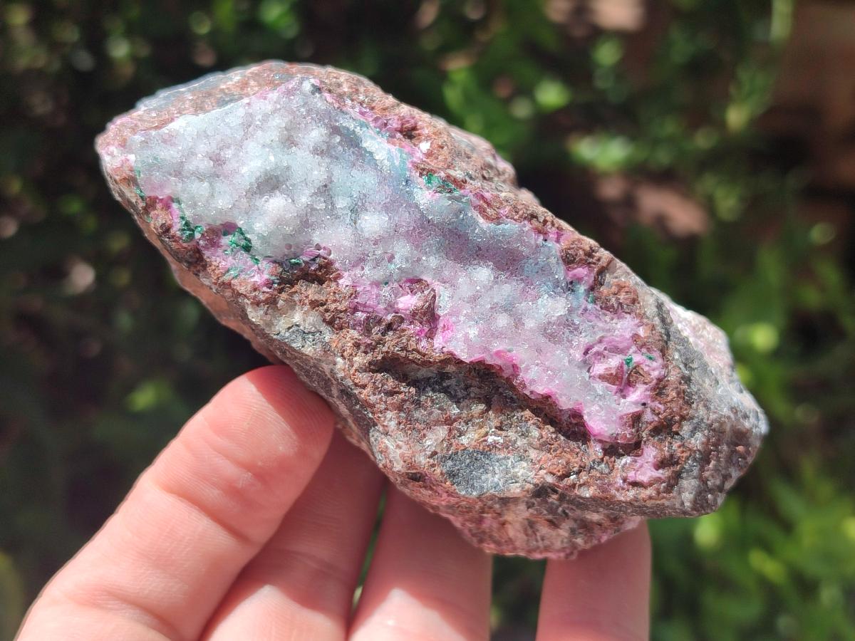 Natural Salrose Cobaltion Dolomite Specimens with Malachite x 4 From Kakanda, Congo