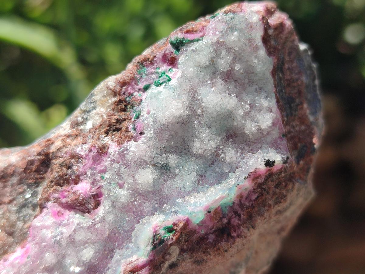 Natural Salrose Cobaltion Dolomite Specimens with Malachite x 4 From Kakanda, Congo