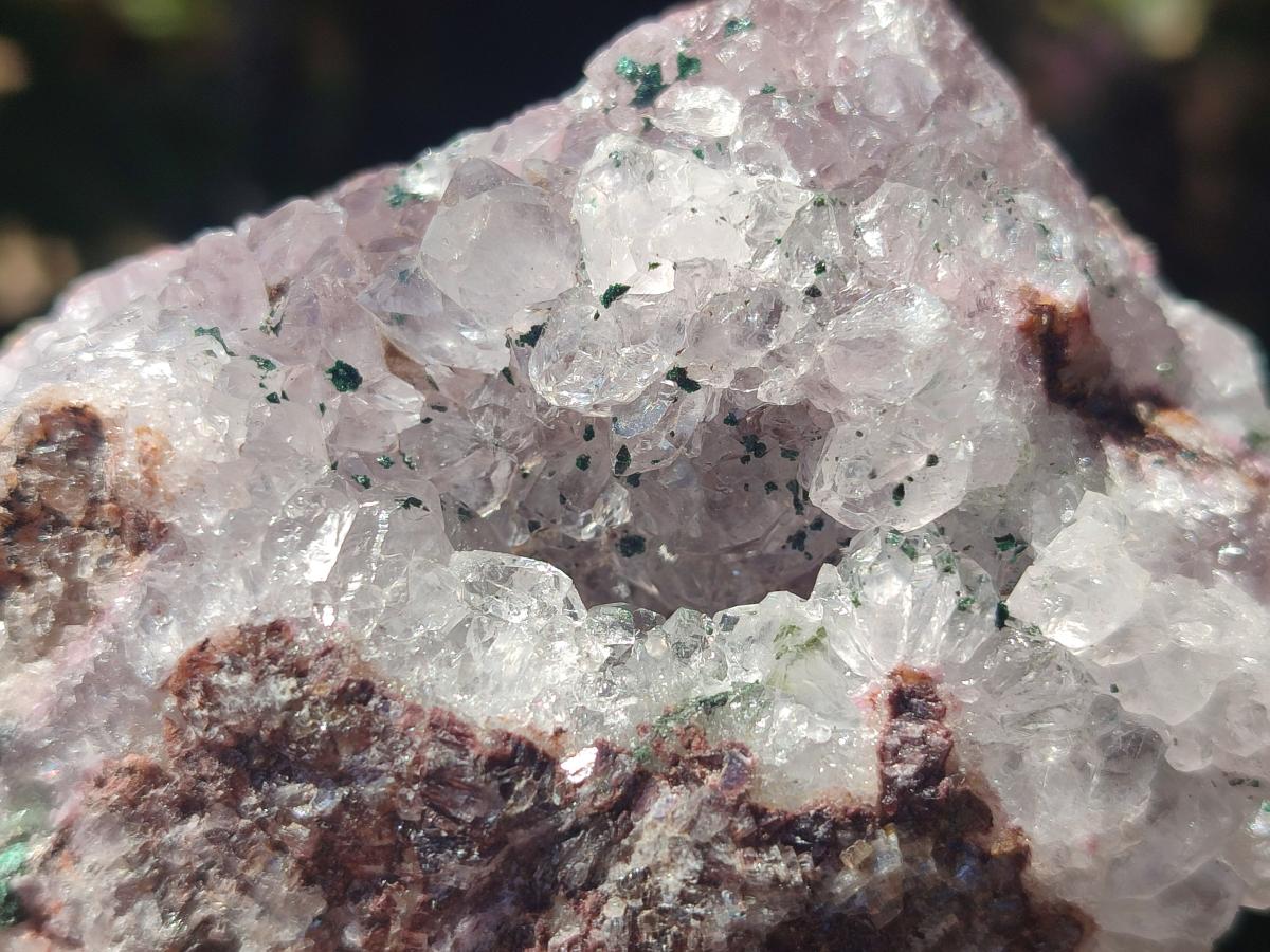 Natural Salrose Cobaltion Dolomite Specimens with Malachite x 4 From Kakanda, Congo