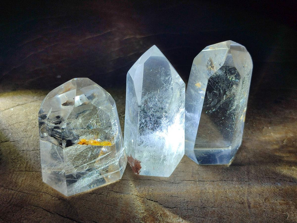 Polished Clear Quartz Crystal Points x 6 From Madagascar