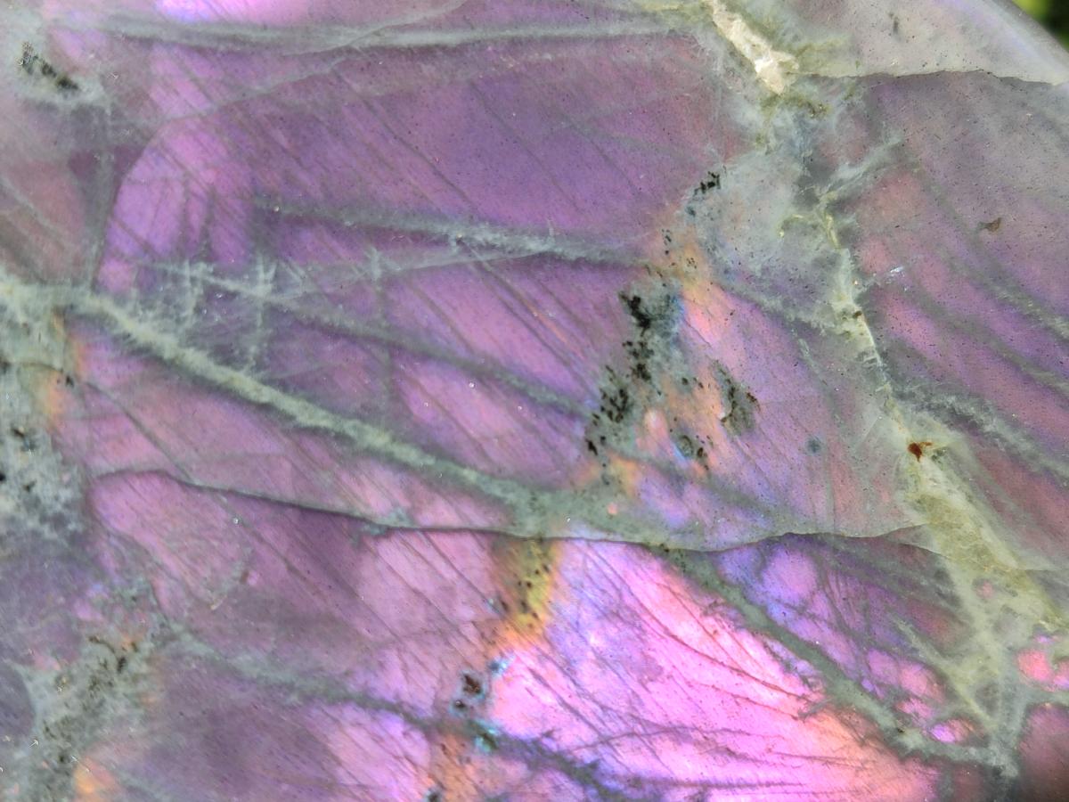 Polished Rare Purple Sunset Flash Labradorite Standing Free Forms x 2 From Madagascar