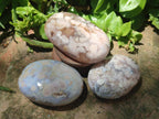 Polished Flower Agate Palm Stones x 12 From Antsahalova, Madagascar