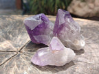 Natural Jacaranda Amethyst Single Crystals x 24 From Mumbwa, Zambia