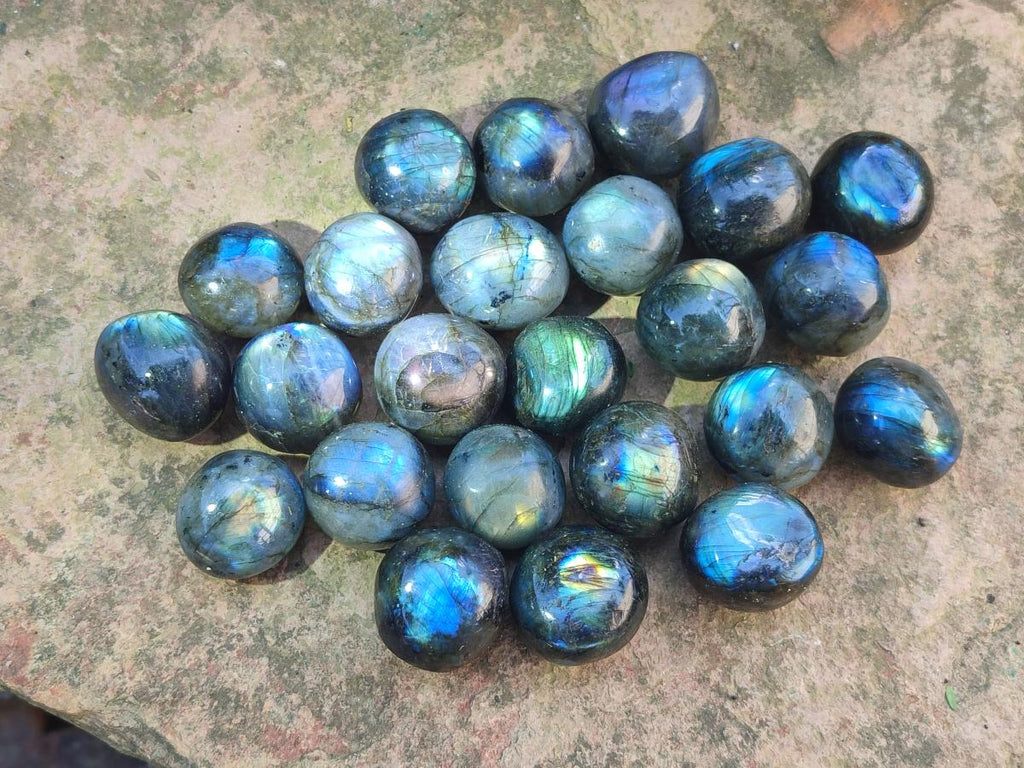 Polished Rounded Labradorite Free Forms x 35 From Madagascar