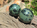 Polished Stromatolite Spheres x 2 From Katsepy, Madagascar