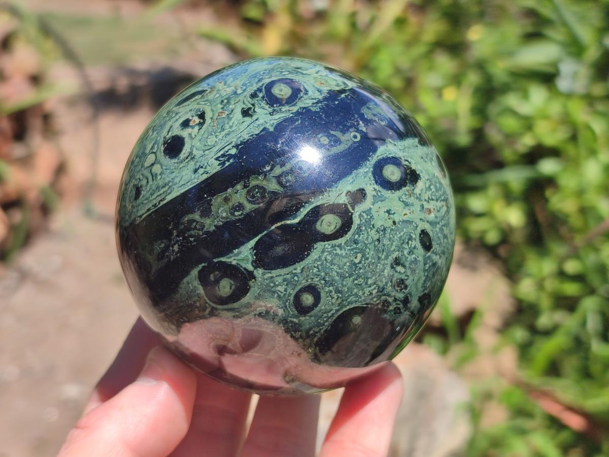 Polished Stromatolite Spheres x 2 From Katsepy, Madagascar