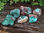 Natural Drusy Coated Chrysocolla Specimens x 6 From Lupoto Mine, Congo