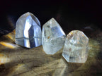 Polished Clear and Optic Quartz Crystals x 12 From Madagascar