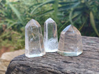Polished Clear and Optic Quartz Crystals x 12 From Madagascar
