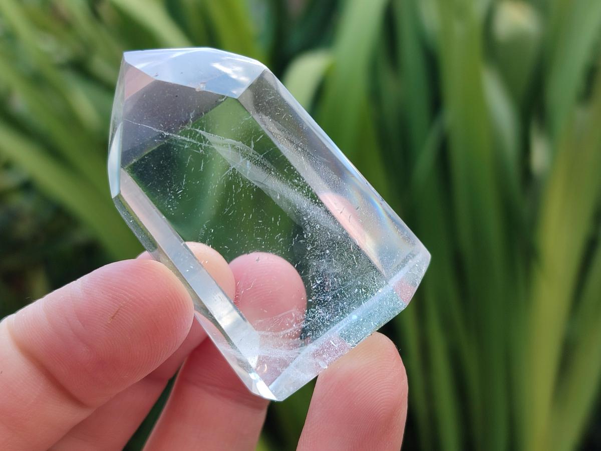 Polished Clear and Optic Quartz Crystals x 12 From Madagascar