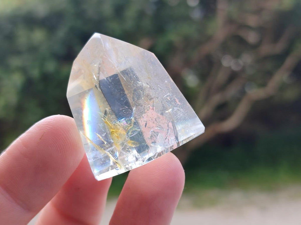 Polished Clear and Optic Quartz Crystals x 12 From Madagascar