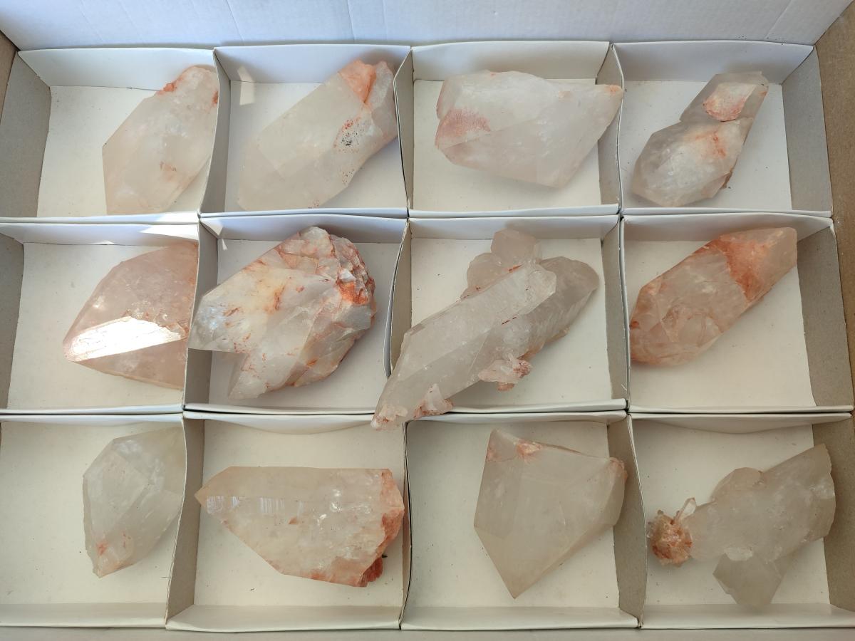 Natural Mpika Quartz Crystals x 12 From Mpika, Zambia