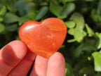 Polished Orange Calcite Mini Hearts x 48 From Madagascar