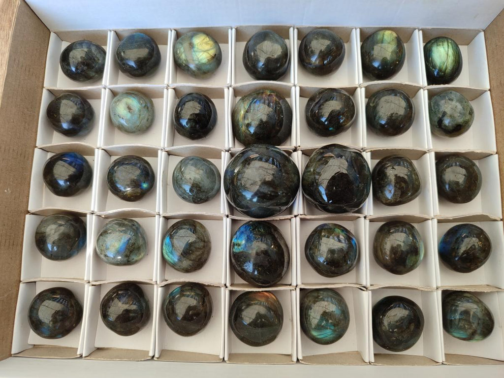 Polished Rounded Labradorite Free Forms x 35 From Madagascar