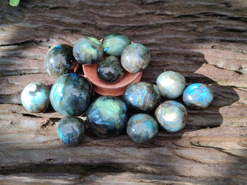 Polished Rounded Labradorite Free Forms x 35 From Madagascar