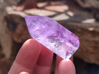 Polished Window Amethyst Crystals x 12 From Akansobe, Madagascar