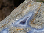 Natural Blue Lace Agate Geode Specimens x 3 From Nsanje, Malawi
