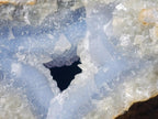 Natural Blue Lace Agate Geode Specimens x 3 From Nsanje, Malawi