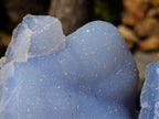 Natural Blue Lace Agate Geode Specimens x 3 From Nsanje, Malawi