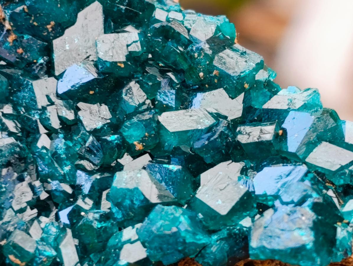 Natural Dioptase on Dolomite Specimens x 3 From Likasi, Congo