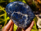 Polished Sodalite Standing Free Forms x 3 From Kunene River, Namibia