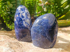 Polished Sodalite Standing Free Forms x 3 From Kunene River, Namibia