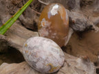 Polished Flower Agate Palm Stones x 12 From Antsahalova, Madagascar