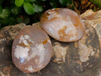 Polished Flower Agate Palm Stones x 12 From Antsahalova, Madagascar