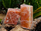 Natural Rhombohedral Sunset Orange Calcite Specimens x 12 From Spitzkop, Namibia