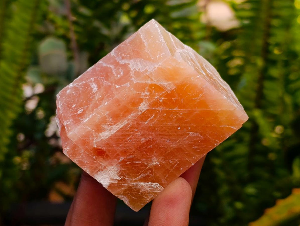Natural Rhombohedral Sunset Orange Calcite Specimens x 12 From Spitzkop, Namibia