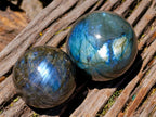 Polished Labradorite Spheres x 6 From Madagascar - Toprock Gemstones and Minerals 