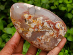 Polished Flower Agate Standing Free Forms x 4 From Antsahalova, Madagascar