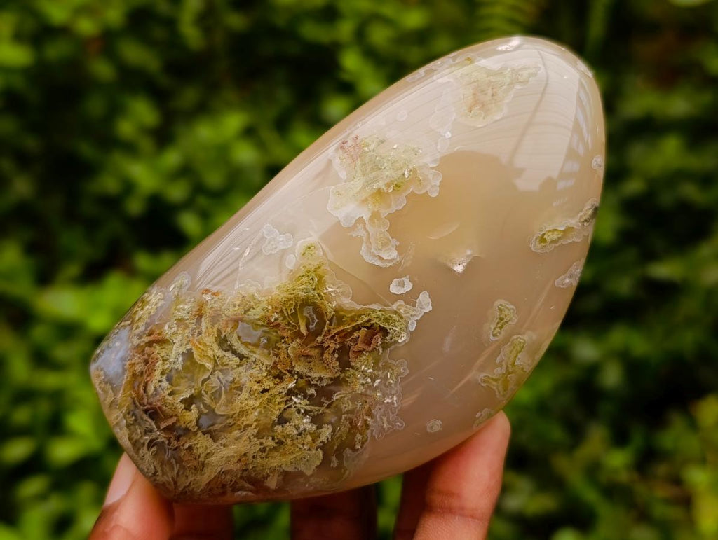 Polished Flower Agate Standing Free Forms x 4 From Antsahalova, Madagascar