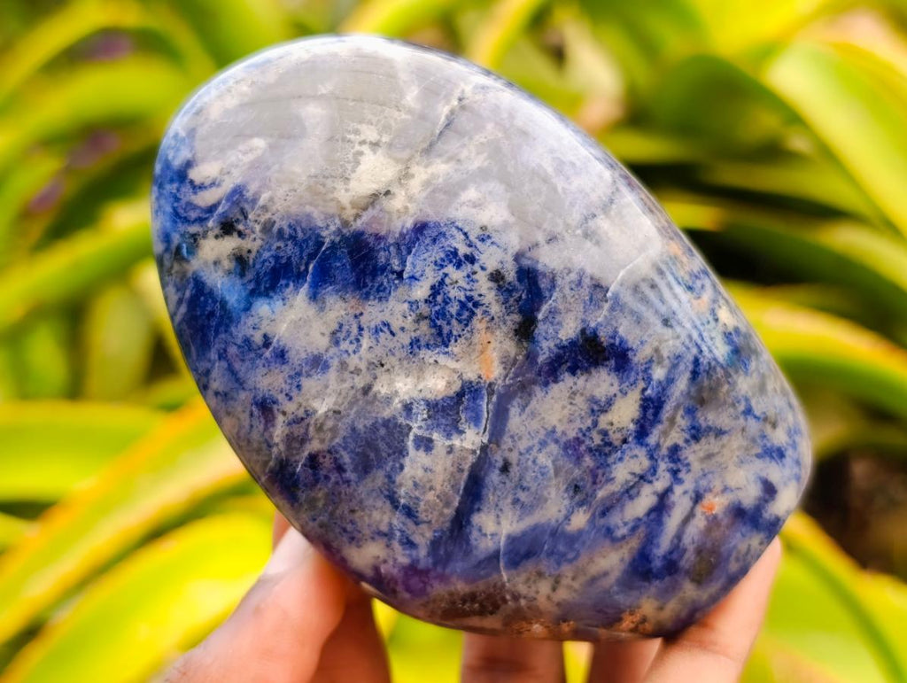 Polished Sodalite Standing Free Forms x 3 From Kunene River, Namibia
