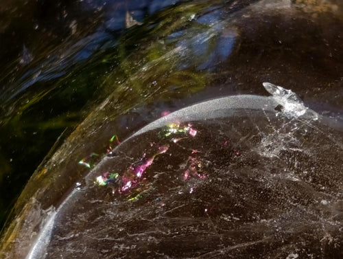 Polished Smokey Window Quartz Flames x 3 From Madagascar