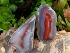 Polished One Side  Red Shashe River Agate Nodules x 6 From Shashe River, Zimbabwe