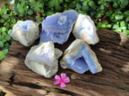Natural Blue Lace Agate Specimens x 5 From Nsanje, Malawi - Toprock Gemstones and Minerals 