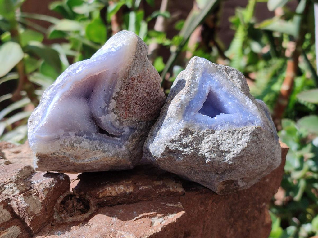 Natural Blue Lace Agate Specimens x 5 From Nsanje, Malawi - Toprock Gemstones and Minerals 