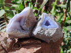 Natural Blue Lace Agate Specimens x 5 From Nsanje, Malawi - Toprock Gemstones and Minerals 