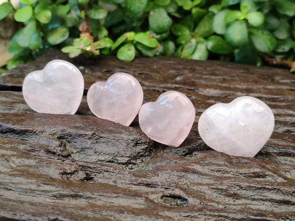 Polished Gemmy Rose Quartz Hearts x 20 From Madagascar