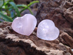 Polished Gemmy Rose Quartz Hearts x 20 From Madagascar