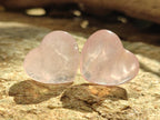 Polished Gemmy Rose Quartz Hearts x 20 From Madagascar