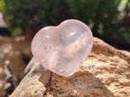 Polished Gemmy Rose Quartz Hearts x 20 From Madagascar