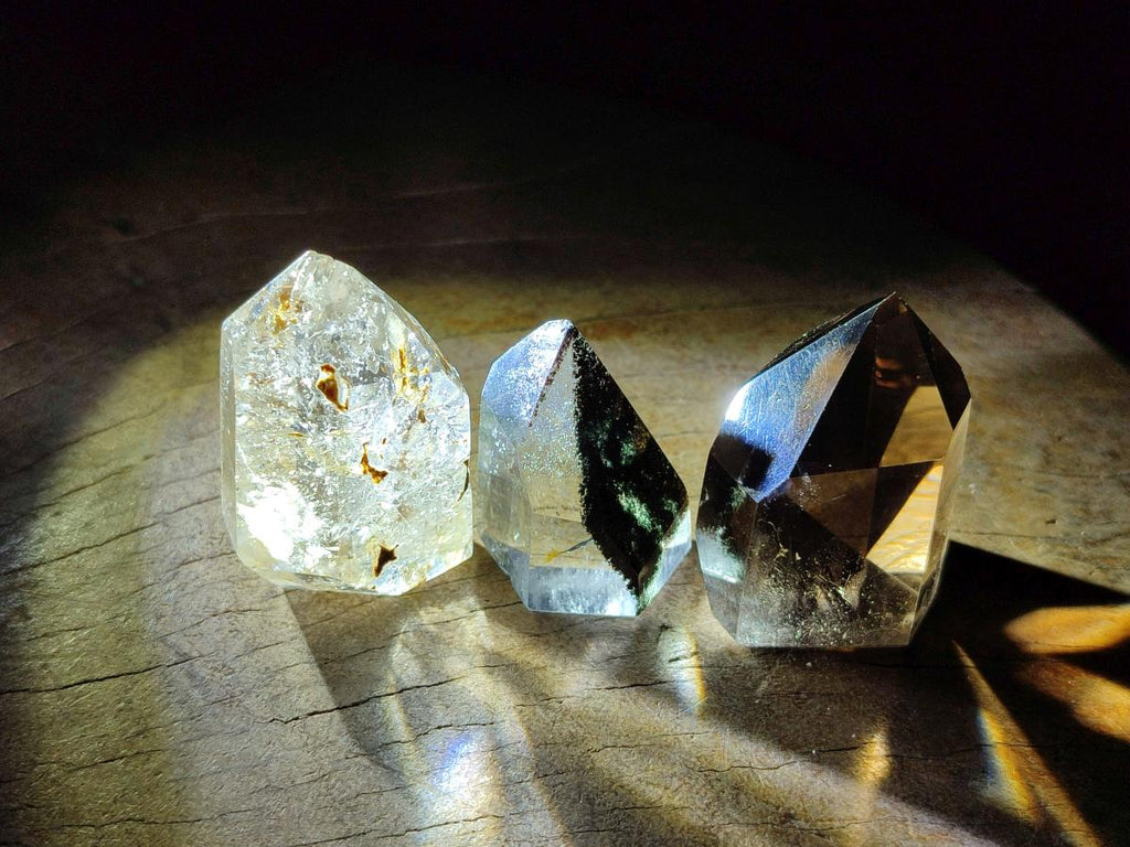 Polished Quartz Crystals With Inclusions x 12 From Madagascar