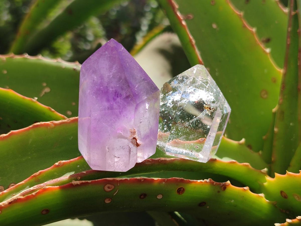 Polished Quartz Crystals With Inclusions x 12 From Madagascar
